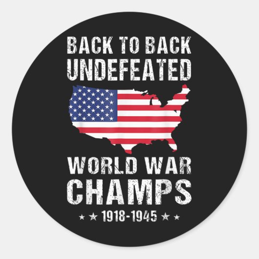アメリカの無敗の世界大戦に逆戻り ラウンドシール (正面)