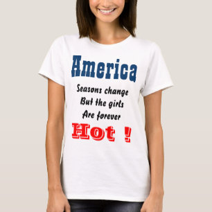 アメリカの熱い女の子Tシャツ Tシャツ