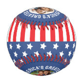 アメリカの父素晴らし米国米国国旗の写真 野球ボール (裏面)