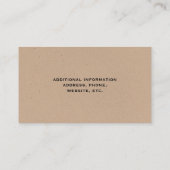 アメリカの犬の毛のシルエット 名刺 (裏面)