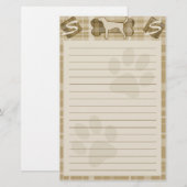 アメリカの犬の飼育ステーショナリー 便箋 (正面/裏面)