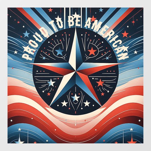 アメリカの独立記念日を誇りに思う  ウィンドウサイン (シート)