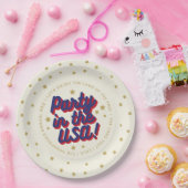 アメリカの独立記念日4日目のパーティー飾り ペーパープレート (パーティー)