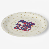 アメリカの独立記念日4日目のパーティー飾り ペーパープレート (アングル)