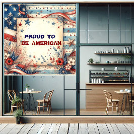 アメリカの独立記念日 シャビー シック おしゃれ ウィンドウサイン