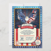 アメリカの独立記念日 - 4th of July 招待状 (正面)