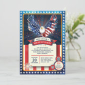 アメリカの独立記念日 - 4th of July 招待状 (スタンド正面)