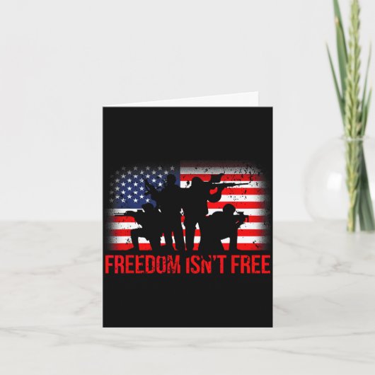 アメリカの独立記念日(4th of July)- 男性にとって自由は退役軍人ではない カード (正面)