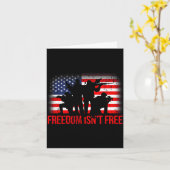 アメリカの独立記念日(4th of July)- 男性にとって自由は退役軍人ではない カード (黄色い花)
