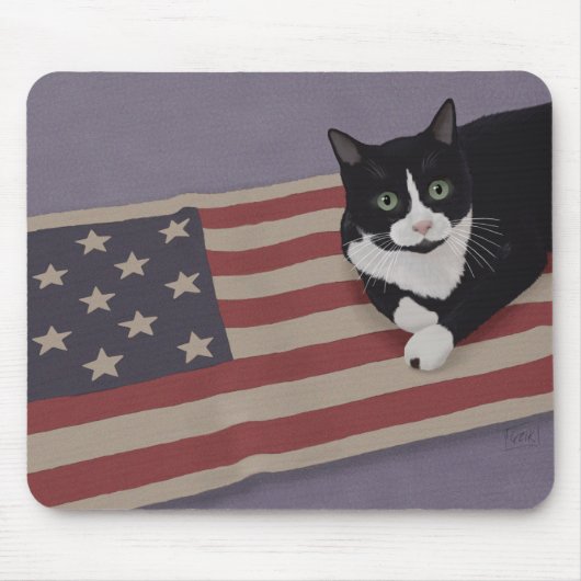 アメリカの猫 マウスパッド (正面)