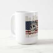 アメリカの王なしスカルアメリカ国旗 コーヒーマグカップ (正面左)