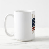 アメリカの王なしスカルアメリカ国旗 コーヒーマグカップ (左)