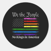 アメリカの王なし我々はアメリカ合衆国の国旗 ラウンドシール (正面)
