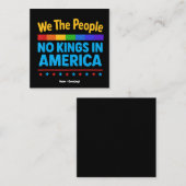 アメリカの王なし我々は平等の自由 スクエア名刺 (正面/裏面)