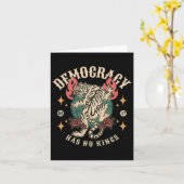 アメリカの王はアンチトランプのフェミニストLgbtの女性 カード (黄色い花)