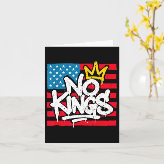 アメリカの王はトランプに抗議する愛国心に抵抗しない カード (黄色い花)