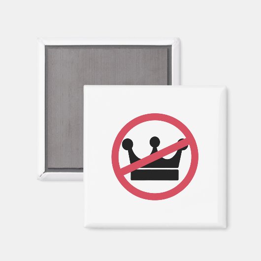 アメリカの王は民主化主義のアンチ君主制Ol マグネット (正面/裏面)