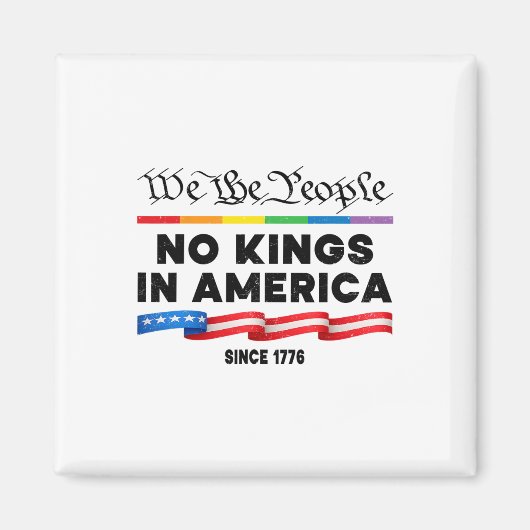 アメリカの王は無い我が民族は政治を行う マグネット (正面)
