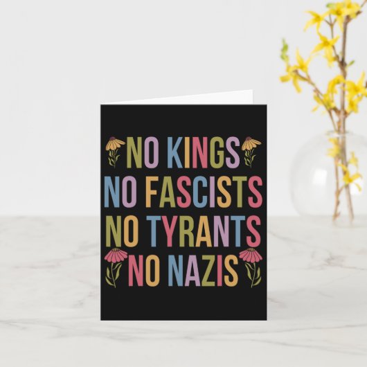 アメリカの王は誰も我々は人々のポリーを断食しない カード (黄色い花)