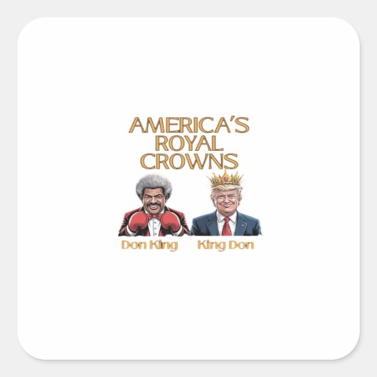 アメリカの王冠とドンのグラフィック スクエアシール (正面)