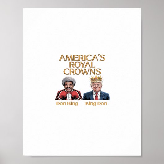 アメリカの王冠とドンのグラフィック ポスター (正面)