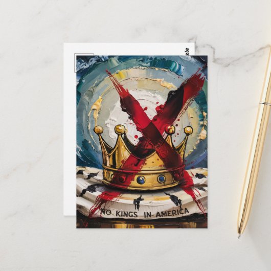 アメリカの王冠と王を越えた ポストカード (正面/裏面インサイチュ)