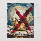アメリカの王冠と王を越えた ポストカード (正面)