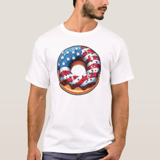 アメリカの甘いドーナツ – USA Food Tシャツ