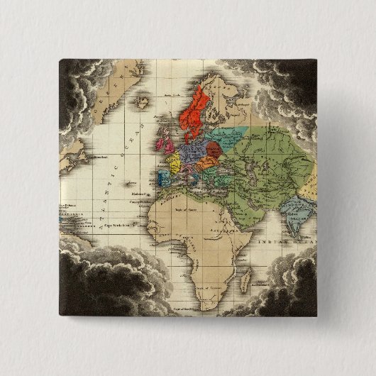 アメリカの発見1498 AD 缶バッジ (正面)