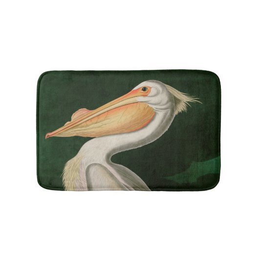 アメリカの白いペリカンの鳥アウドゥボン バスマット (正面)