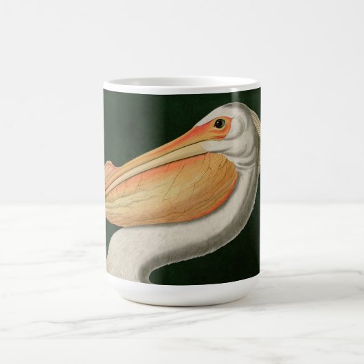 アメリカの白いペリカンバードオブアメリカオードボン コーヒーマグカップ (中央)