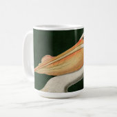 アメリカの白いペリカンバードオブアメリカオードボン コーヒーマグカップ (正面左)