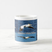 アメリカの白いペリカンマグ コーヒーマグカップ (中央)