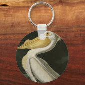 アメリカの白いペリカン、オードボンの鳥たち キーホルダー (正面)