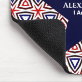 アメリカの白い青い愛国心のパタモダンーン マウスパッド (コーナー)