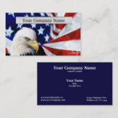 アメリカの白頭鷲および旗の名刺 名刺 (正面/裏面)