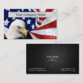 アメリカの白頭鷲および旗の名刺 名刺 (正面/裏面)