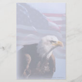 アメリカの白頭鷲のカスタムの文房具 便箋 (正面)