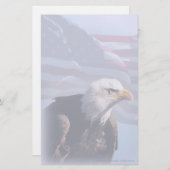 アメリカの白頭鷲のカスタムの文房具 便箋 (正面/裏面)