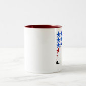 アメリカの白頭鷲の星 ツートーンマグカップ (中央)