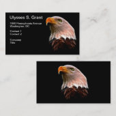 アメリカの白頭鷲の頭部 名刺 (正面/裏面)