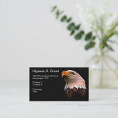 アメリカの白頭鷲の頭部 名刺 (スタンド正面)