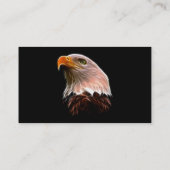 アメリカの白頭鷲の頭部 名刺 (裏面)