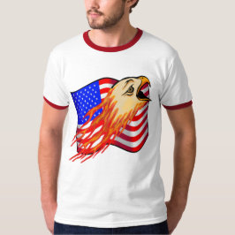 アメリカの白頭鷲のTシャツ Tシャツ