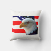 アメリカの白頭鷲及び米国の旗 クッション (裏面)