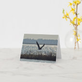 アメリカの白頭鷲 カード (黄色い花)