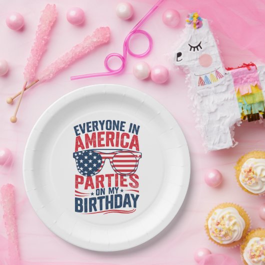 アメリカの皆が私の誕生日 ペーパープレート (パーティー)