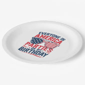 アメリカの皆が私の誕生日 ペーパープレート (アングル)