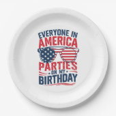 アメリカの皆が私の誕生日 ペーパープレート (正面)