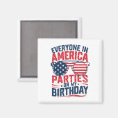 アメリカの皆が私の誕生日 マグネット (正面/裏面)